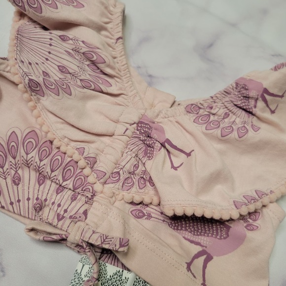 Kate Quinn Pink Peacock Ruffle Top - Picture 2 of 4